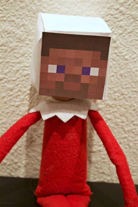 Elf On The Shelf Minecraft Head Printable